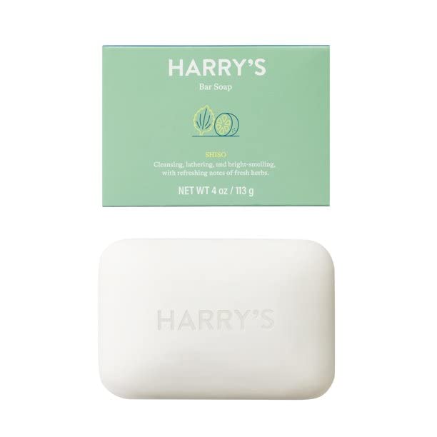 Harry's Bar Soap for Men, Shiso Scent of Bright Herbs, 4 Pack Beauty & Personal Care Harry's