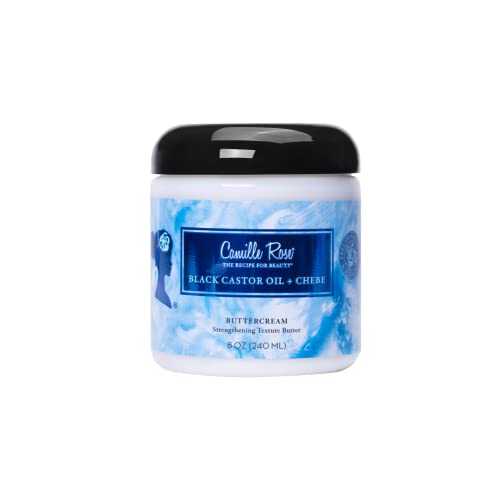 Camille Rose Black Castor Oil & Chebe Buttercream, Strengthening and Styling Butter to Restore Moisture for Thick, Textured Hair, 8 oz Beauty & Personal Care Camille Rose