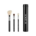 Sigma Beauty Travel Essential Trio - Makeup Brush Set for Foundation Powder Eyeshadow - 3 Tool Brushes with Brush Tin Holder - Skin Safe, Vegan Makeup Beauty & Personal Care Sigma Beauty