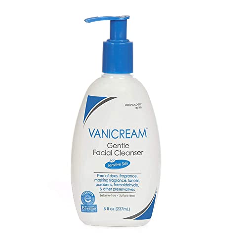 Vanicream Gentle Facial Cleanser for sensitive skin with pump dispenser - dye free, fragrance free, preservative free - oil free and non comedogenic Beauty & Personal Care Vanicream