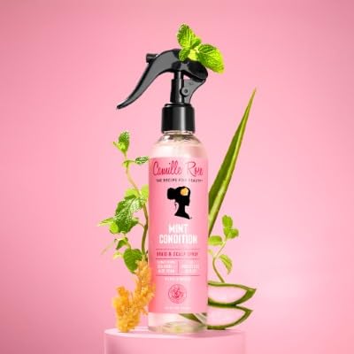 Camille Rose Braid & Scalp Spray, Mint Condition - Sea Moss & Aloe Vera Braiding Spray, Dry, Itchy Scalp Care, 8 Oz