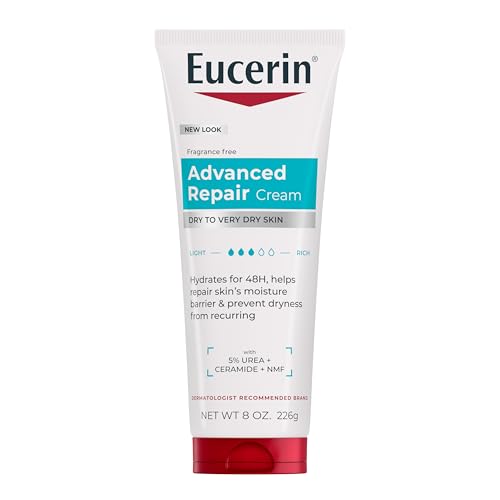 Eucerin Advanced Repair Body Cream, Urea Enriched, Unscented Body Cream for Dry Skin With Triple Moisturizing Complex, 8 OZ Tube Beauty & Personal Care Eucerin