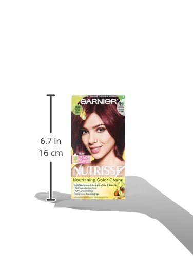 Garnier Nutrisse Nourishing Hair Color Creme, 56 Medium Reddish Brown (Sangria), 3 Count (Packaging May Vary) Beauty & Personal Care Garnier