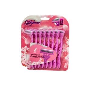 Silkshave Women’s Disposable Razors - 3-Blades, 8 Count (Set of 2) Beauty and Personal Care Rucci Professional