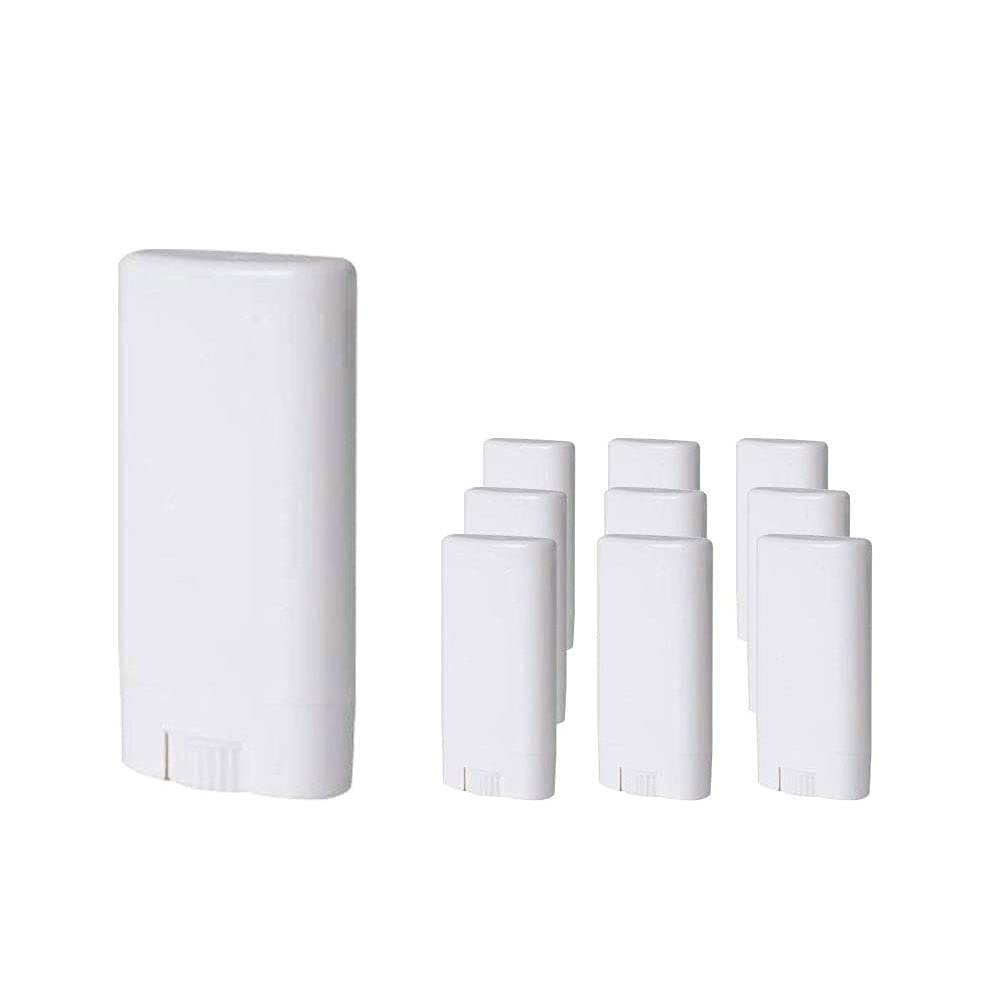 15ML White Empty Plastic Oval Homemade Lip Balm Tubes Lipstick Tube Deodorant Tubes Containers 10PCS Beauty and Personal Care IMIROOTREE