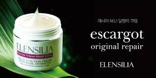 Korean Cosmetics Elensilia Escargot Original Repair Cream with Snail Extracts 50g+Escargot seaweed soap Beauty & Personal Care Elensilia
