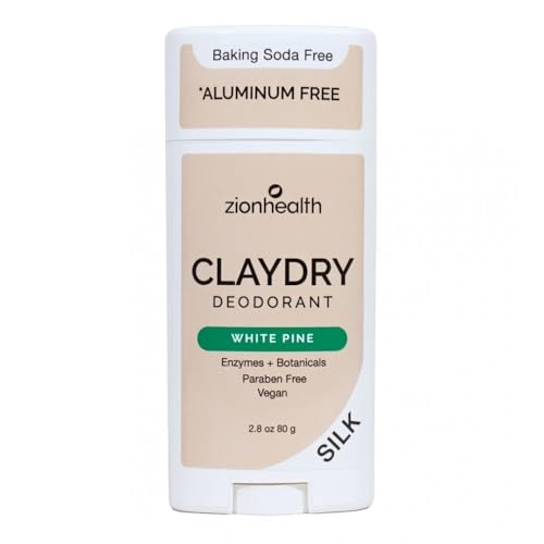 Zion Health Clay Dry Silk Deodorant Stick 2.8 oz White Pine Beauty and Personal Care Zion Health