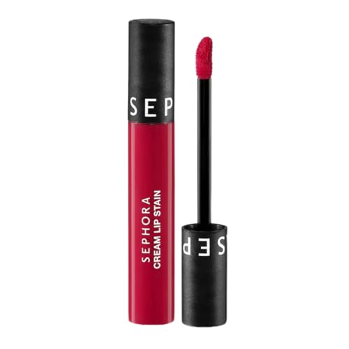 SEPHORA Favorites Cream Lip Stain Liquid Lipstick - 125 Rose Flambe (matte hot pink red) - 5 mL/ 0.6 fl oz Beauty & Personal Care SEPHORA