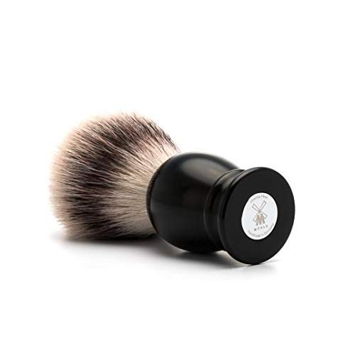 MÜHLE Classic Black Large Silvertip Fiber Shaving Brush - Synthetic Luxury Shave Brush for Men, Rich Lather Beauty and Personal Care MÜHLE