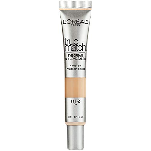 L'Oreal Paris True Match Eye Cream in a Concealer, 0.5% hyaluronic acid, Fair N1-2, 0.4 fl. oz. Beauty & Personal Care L'Oreal Paris