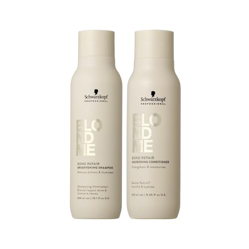 BLONDME Bond Repair Brightening Shampoo & Nourishing Conditioner Bundle | Gently Cleanses, Brightens & Detangles for Radiant, Stronger Blonde Hair Beauty & Personal Care BlondMe