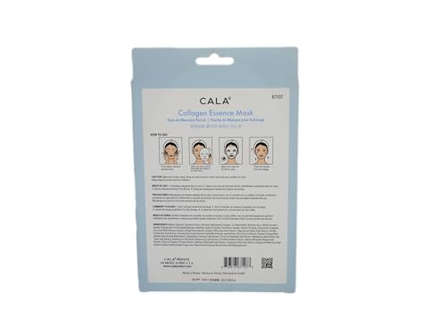 Cala Collagen Essence Facial Sheet Masks, 5 Pack - Ultra-Thin Hydrating Face Mask Sheets with Tea Tree + Herbal Extracts, Hyaluronic Acid Beauty & Personal Care Cala