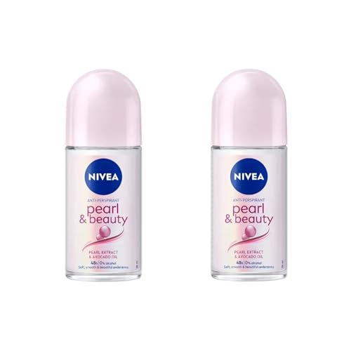NIVEA Anti-Perspirant Deodorant Roll-On Pearl & Beauty 50ml - Long-Lasting Freshness, Smooth Skin, 48H Sweat & Odor Protection, Gentle Formula Beauty and Personal Care NIVEA
