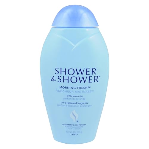 Shower to Shower Morning Fresh Body Powder with Lavender for Men & Women, Talc Free, Sweat Absorbing, Prevents Chafing & Odor, Deodorizing - 8 Ounce Beauty & Personal Care Shower To Shower