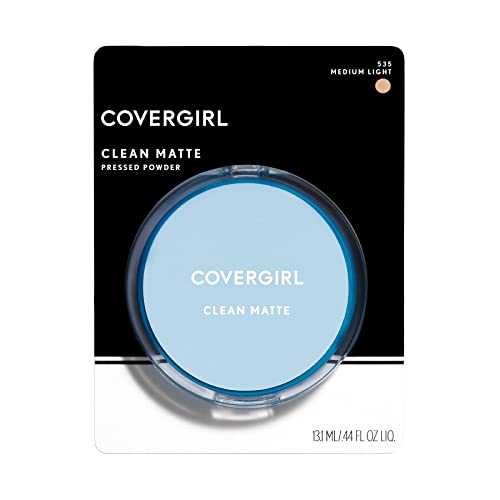 COVERGIRL Clean Matte Pressed Powder, Medium Light 535, 0.35 Oz, Pack of 1 (Packaging May Vary) Beauty & Personal Care COVERGIRL
