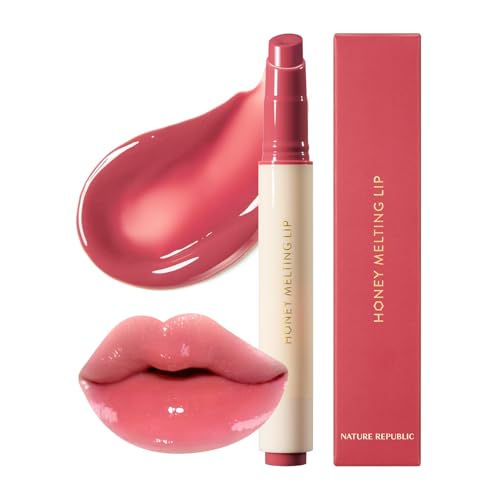 Nature Republic HONEY MELTING LIP (03 BERRY) SOFT LIP STICK, Hydrating Gloss, Moisturizing balms, Sheer tint, Shine & Glowy Finish, korean make up Beauty and Personal Care Nature Republic