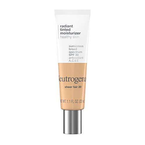 Neutrogena Healthy Skin Radiant Tinted Facial Moisturizer with Broad Spectrum SPF 30 Sunscreen Vitamins A, C, & E, Lightweight, Sheer, & Oil-Free Beauty & Personal Care Neutrogena