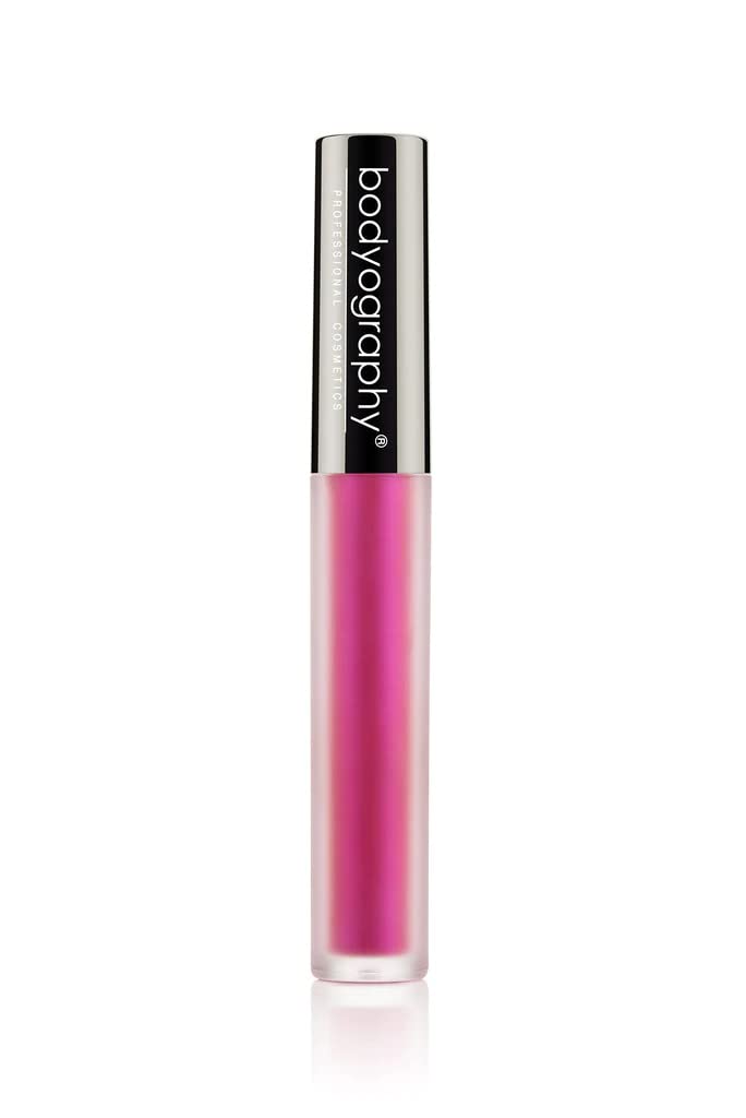 Bodyography Matte Lip Lava Liquid Lipstick - Superstar | Fuchsia Pink Metallic | Long-Wearing Liquid Lipstick with Transfer-Resistant Chrome Finish | Beauty & Personal Care Bodyography