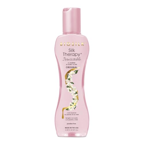 BioSilk Irresistible Collection Silk Therapy Leave-in Treatment, For All Hair Types, Jasmine & Honey Scent, Sulfate, Paraben, & Cruelty-Free, 2.26 Oz