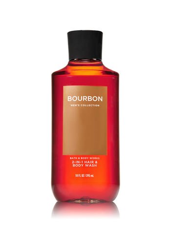 Bath & Body Works - Bourbon - Deodorizing Body Spray and 2 in 1 Hair and Body Wash - Gift Set Beauty & Personal Care Bath & Body Works