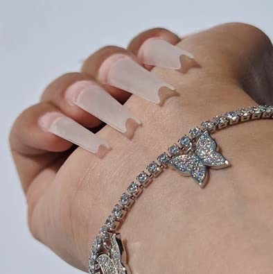 Kiara sky Nail Tips | C Curve Coffin Clear | 500 pieces | XXL Length | 10 Sizes Beauty & Personal Care KIARA SKY