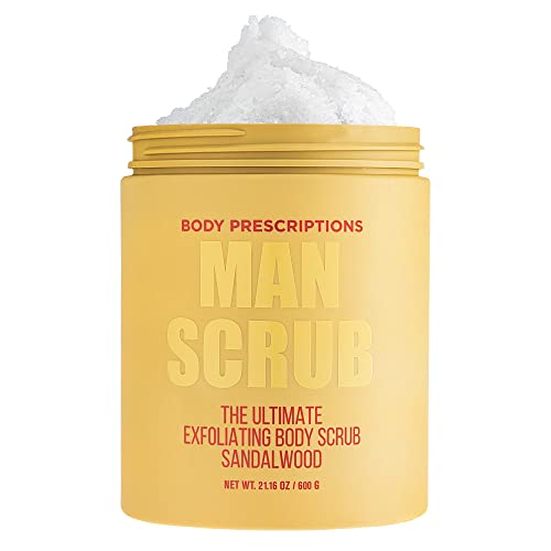 Body Prescriptions Men’s Exfoliating Body Scrub - Ultimate Skin Cleansing Wash in Jar with Twist-Top Lid, For All Skin Types, 21 Ounce (Pack of 1) Beauty & Personal Care Body Prescriptions
