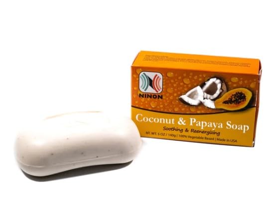 Ninon Coconut and Papaya Soap Bars (5oz)- 6PACK Made With 100% Natural Pure Vegetable Oils, Coconut Oil, Papaya Extract and Vanilla Beans; Made In USA Beauty & Personal Care Ninon
