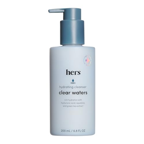 hers Clear Waters Facial Cleanser - Hyaluronic Acid, Squalane, & Green Tea Extract - Hydrating Face Wash for All Skin Types - pH Balanced Beauty & Personal Care HIMS & HERS