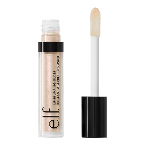 e.l.f. Lip Plumping Gloss, High-Shine Sheer Color, Hydrates & Creates Fuller Lips With Vitamin E, Vegan & Cruelty-Free, Pink Sugar, 0.1 Fl Oz Beauty & Personal Care e.l.f.