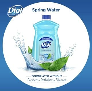 Dial Antibacterial Defense Liquid Hand Soap + Aloe, Spring Water Scent, 52 Fl Oz Hand Soap Refill (Pack of 3), Dermatologist-Tested, Gentle Formula Beauty & Personal Care Dial