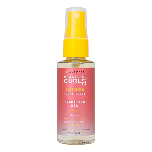 Alaffia Hair Care, Beautiful Curls Define Hydrating Oil Spray for Tight, Thick Curls, Argan Oil and Baobab, Revitalizes Dry, Damaged Hair, 2 Fl Oz Beauty & Personal Care Alaffia
