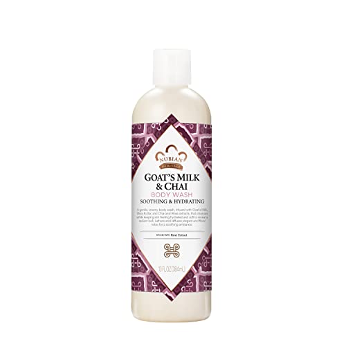 Nubian Heritage Body Wash Goats Milk and Chai Soothing & Hydrating Body Cleanser Made with Fair Trade Shea Butter, 13 oz Beauty & Personal Care Nubian Heritage