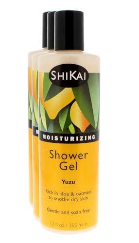 ShiKai Daily Moisturizing Shower Gel (Yuzu, 12oz, Pack of 3) | Gentle Formula | Aloe Vera & Oatmeal for Soft, Healthy Skin | Dry Skin Relief Beauty & Personal Care ShiKai