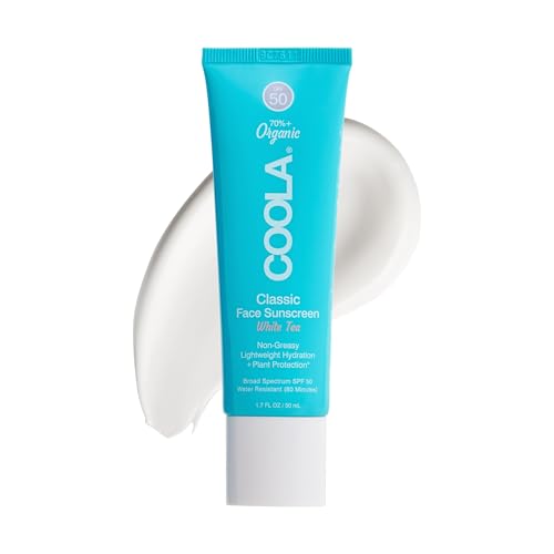 COOLA Organic Face Sunscreen SPF 50 Sunblock Lotion, Dermatologist Tested Skin Care for Daily Protection, Vegan and Gluten Free, White Tea, 1.7 Fl Oz Beauty & Personal Care COOLA