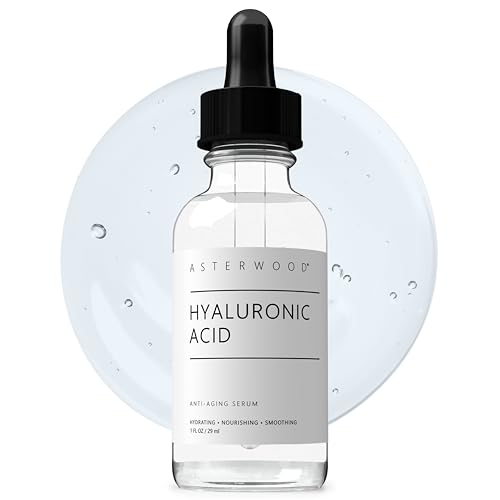 Asterwood Pure Hyaluronic Acid Serum for Face - Plumping, Anti-Aging, Hydrating - Fragrance-Free - 1 Fl Oz Beauty & Personal Care Asterwood