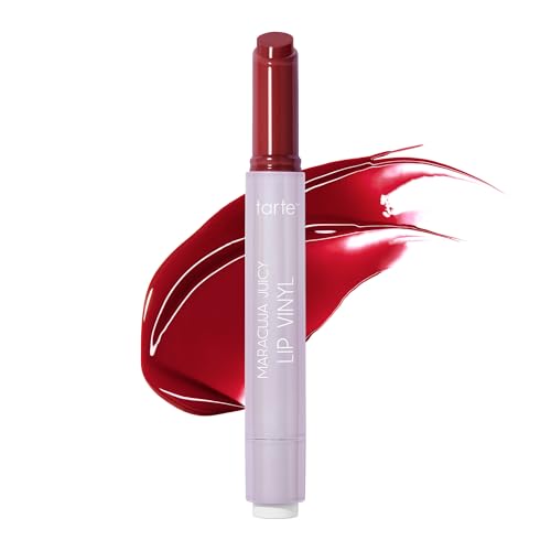 tarte maracuja juicy lip vinyl gloss - Hydrating & Volumizing Lipgloss Balm with Hyaluronic Acid, Vitamin E to Plump & Moisturize, Vegan Beauty & Personal Care tarte