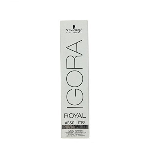 SCHWARZKOPF IGORA ROYAL ABSOLUTES SILVER WHITE PERMANENT HAIR DYE 60ml - DOVE GREY by Schwarzkopf Beauty & Personal Care Schwarzkopf Professional