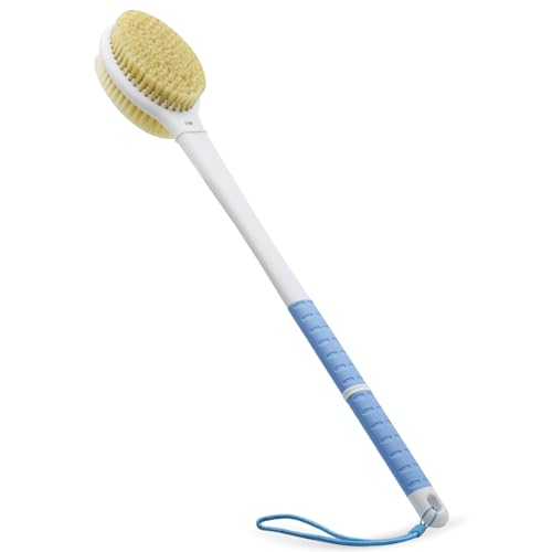 Shower Brush with Soft and Stiff Bristles,20.5" Extra Long Handle Dual-Sided Back Scrubber Bath Brush Body Exfoliator for Wet or Dry Brushing (Extra Beauty & Personal Care HONOMA