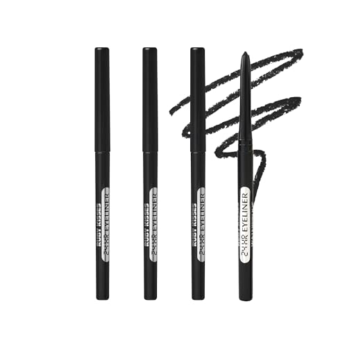 Ruby Kisses Pencil Eyeliner, Retractable Eyeliner, Waterproof, Smudge-Proof Eye Makeup, High Pigmented, 24H Long Lasting Eyepencil (4 Count, Very Beauty & Personal Care Ruby Kisses