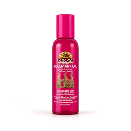 OKAY Pure Naturals Rosemary Blended Oil for Hair & Skin 2oz - Hair Growth Oil, Scalp Treatment, Moisturizing Body Oil, Helps Reduce Hair Loss & Dry Beauty & Personal Care OKAY