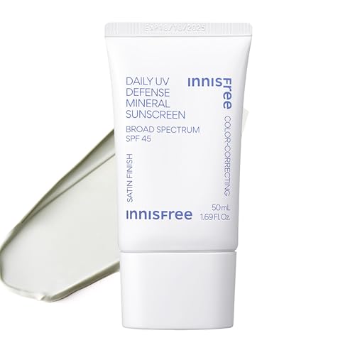 innisfree Daily Mineral UV Defense SPF 45 | Tinted Korean Sunscreen with Zinc Oxide for Redness | Gentle, Hydrating and Lightweight | Available in 2 Beauty and Personal Care innisfree Default Title