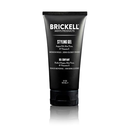 Brickell Men's Hair Styling Hair Gel For Men, Natural and Organic, All Day Hold for Glossy Style, Natural Scented, 2 Ounce Beauty & Personal Care Brickell Men's Products