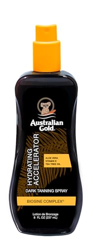 Australian Gold Dark Tanning Accelerator Spray Gel, 8 Ounce | Moisturize & Hydrate Skin | New Packaging Same Great Formula (a70003) Beauty & Personal Care Australian Gold