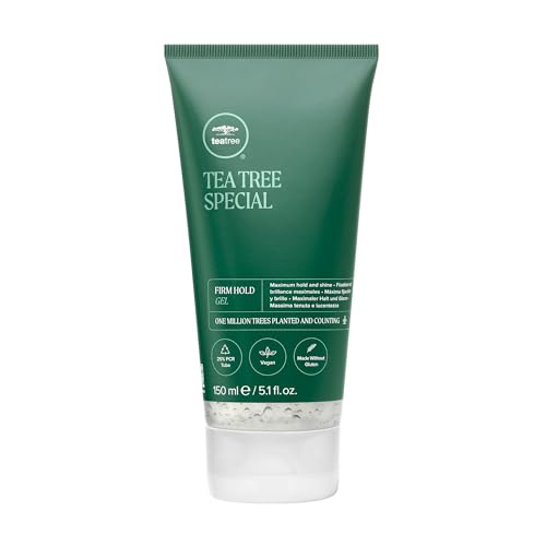 Tea Tree Firm Hold Gel, Hair Gel, Maximum Hold, High-Shine Finish, For All Hair Types, 5.1 fl. oz. Beauty & Personal Care Tea Tree