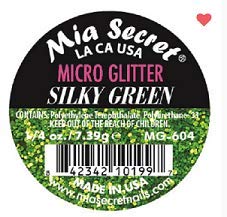 Mia Secret Professional Nail System Micro Glitter - .25 oz (Silky Green) Beauty & Personal Care Mia Secret