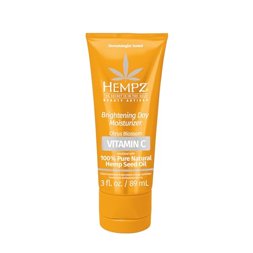Hempz Citrus Blossom Brightening Daily Moisturizer - Hydrating Day Cream Rich with Minerals, Vitamin C, & Hempseed Oil to Hydrate & Repair Extremely Beauty & Personal Care Hempz