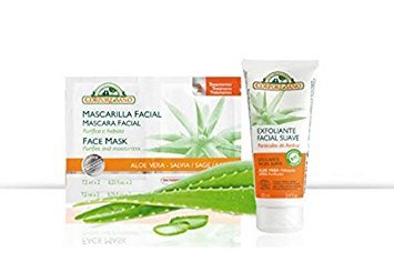 CORPORE SANO SMOOTH ALOE VERA/LIME FACIAL SCRUB + 2 ALOE VERA/SAGE FACE MASK -BIO CERTIFIED EXTRACT -Imported from Spain- Beauty & Personal Care Corpore Sano