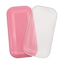 DNHCLL 2 PCS Reuseable Eye Lashes Pads Pallet Stand, Rectangle Soft Silicone Eyelash Extension Pad Eye Lash Glue Stand Tray Holder(Pink and Clear) Beauty & Personal Care DNHCLL