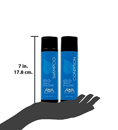 Ava Haircare - Moisture Shampoo And Conditioner - Vegan, Sulphate Free, Paraben Free, Cruelty Free (Set of 2, 8.4oz Each) Beauty & Personal Care Ava Haircare