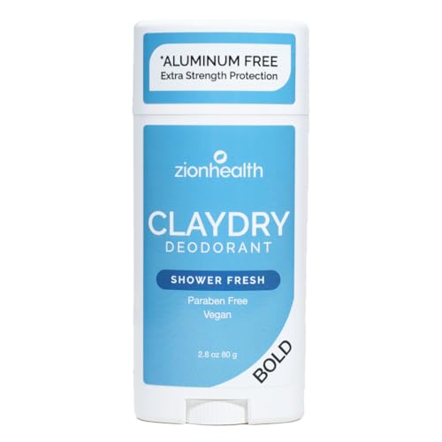 Zion Health Bold, ClayDry Deodorant, Shower Fresh, 2.8 oz (80 g) Beauty & Personal Care Adama Minerals